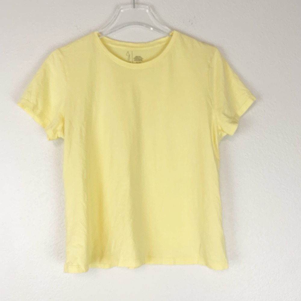 Joie Shirt Womens XL Basic Tee Yellow Short Sleeves‎ Cotton Lyocell Casual Thin